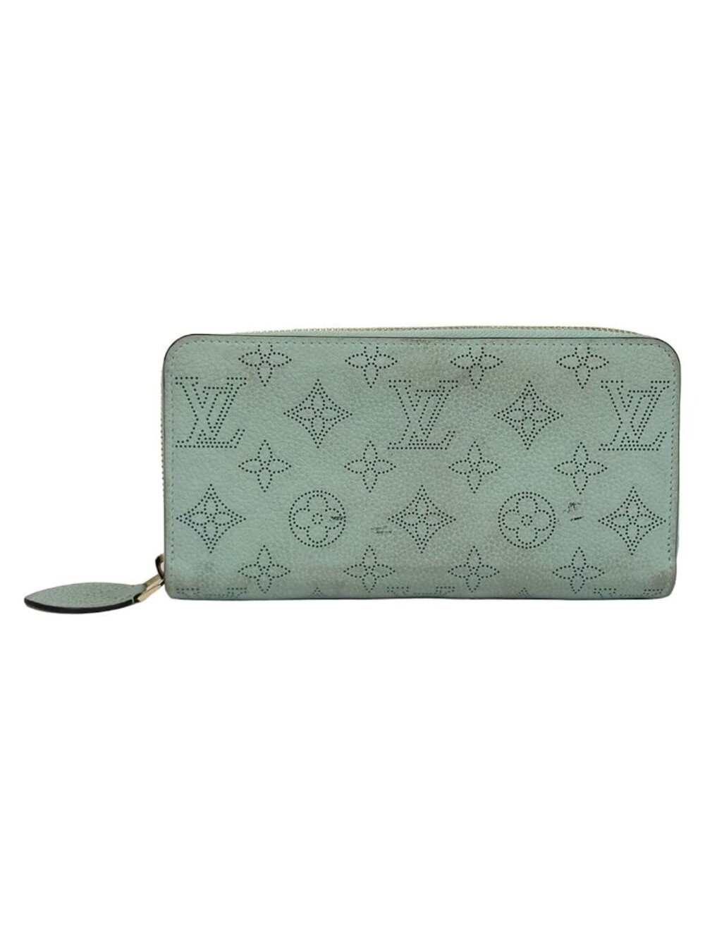 Louis Vuitton Wallet Mahina Zippy Mineral Blue Leather Cowhide